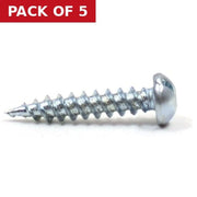 Centurion 3/4" x 6 ZP Round Head Woodscrews (Pack of 21) - Pack of 5