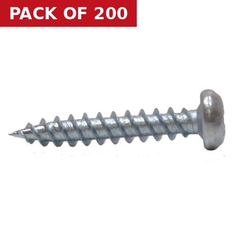 Centurion 1" x 8 ZP Round Head Woodscrews  (200)