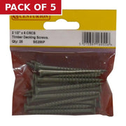 Centurion Timber Decking Screws - 60mm x 4.5mm - Green - (Pack of 25) - Pack of 5