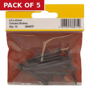 Centurion Carcass Screws - 45mm x 4.2mm - Black - (Pack of 16) - Pack of 5