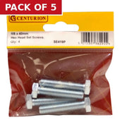 Centurion M8 x 40mm Hex Head Set Screws (Pack of 4) - Pack of 5