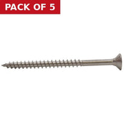 Centurion 5mm x 100mm Pozi CSK Stainless Steel Multi Pupose Screws (Pack of 3) - Pack of 5