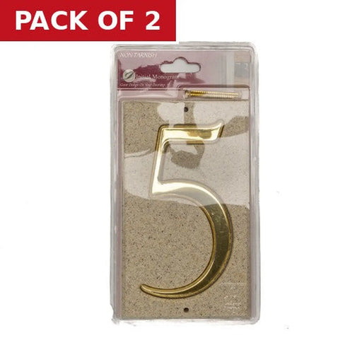 Centurion Stone Masonry Effect Numbered Plaque 5 - Pack of 2
