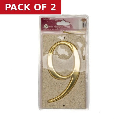Centurion Stone Masonry Effect Numbered Plaque 9 - Pack of 2