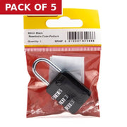 Centurion Steel Resettable Code Padlock, 30mm - Pack of 5