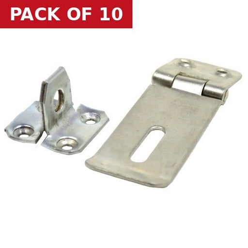 Centurion 75mm (3") BZP Safety Hasp & Staple - Pack of 10