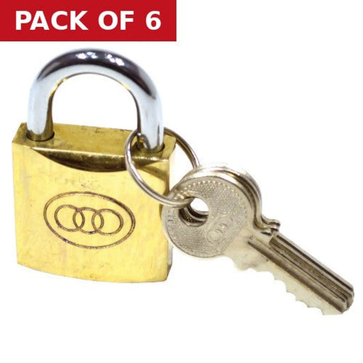 Centurion 32mm Brass Tri-Circle Padlock - Pack of 6