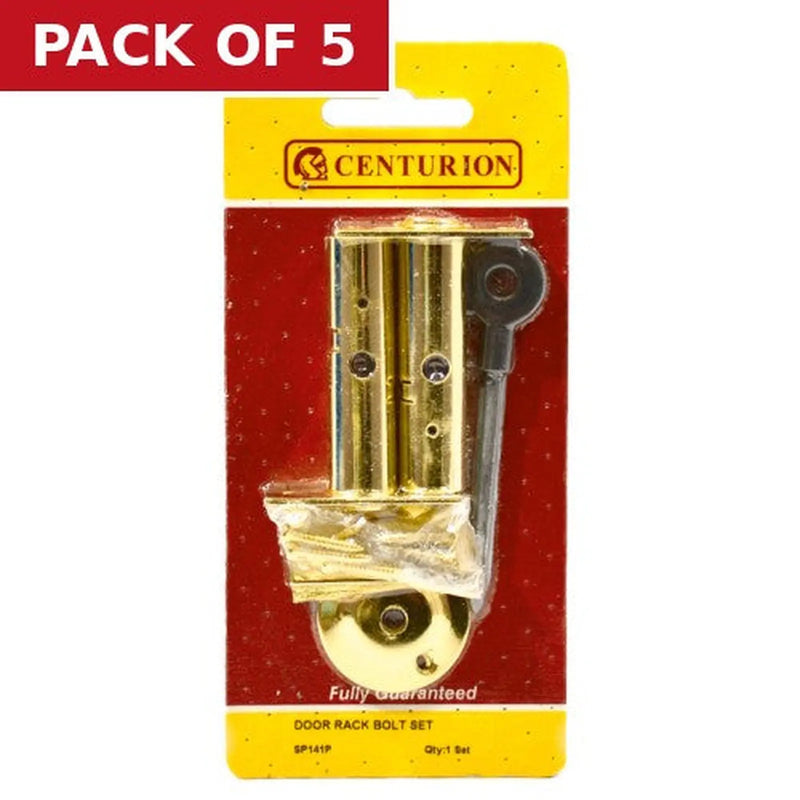 Centurion Security Rack Bolt Set, Brass, 60mm - Pack of 5
