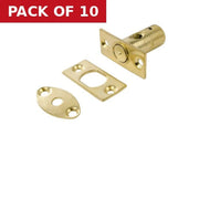 Centurion Security Rack Bolts, Window Bolt, Brass, 32mm - Pack of 10
