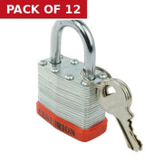 Centurion Laminated Padlock, 40mm - Pack of 12