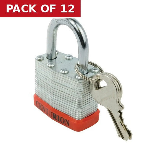 Centurion Laminated Padlock, 40mm - Pack of 12