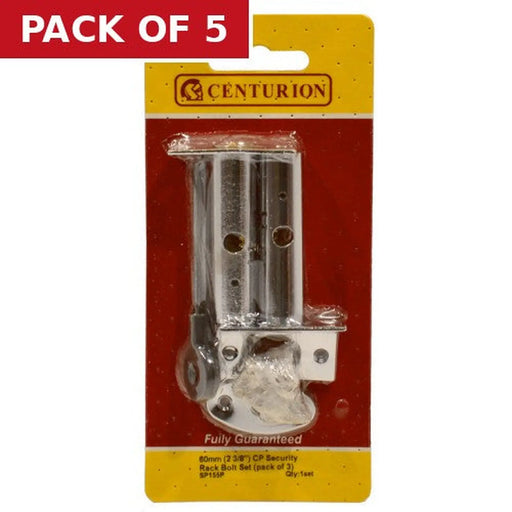 Centurion Security Rack Bolt Set, Chromed, 60mm - Pack of 5
