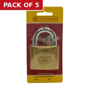 Centurion Brass  'Tri-Circle' Padlocks, 63mm - Pack of 5