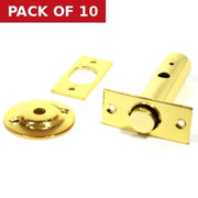 Centurion Security Rack Bolts, Door Bolt, Brass, 60mm - Pack of 10