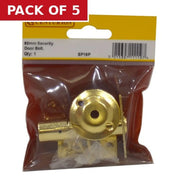 Centurion Security Rack Bolts, Door Bolt, Brass, 60mm - Pack of 5