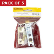 Centurion Tubular Mortice Latches Bolt Through, Brassed, 75mm - Pack of 5