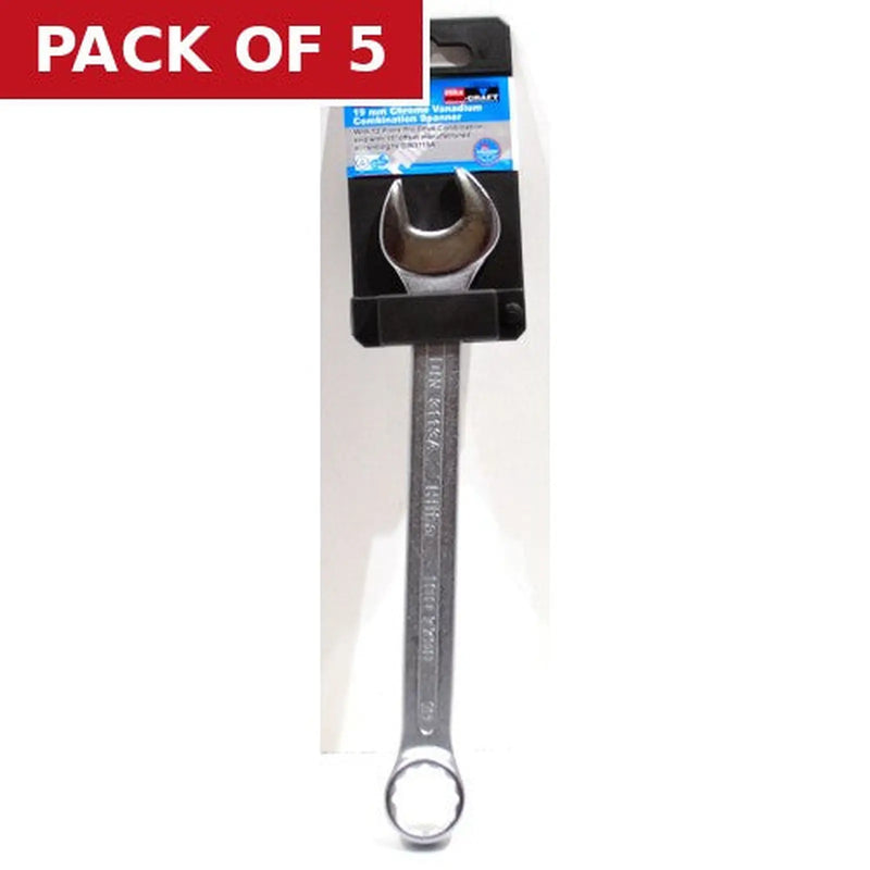 Centurion Hilka CV Comb Spanner, 19mm - Pack of 5