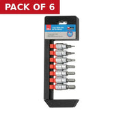Centurion Hilka D Hex Bit Set, 7pc, 3/8" - Pack of 6