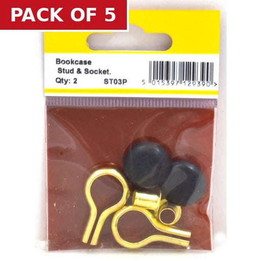 Centurion EB Bookcase Studs & Sockets (Pack of 2) - Pack of 5