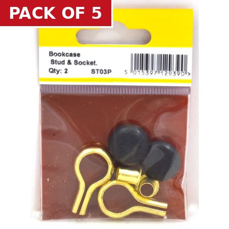 Centurion EB Bookcase Studs & Sockets (Pack of 2) - Pack of 5