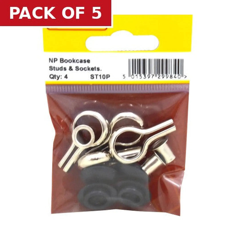 Centurion NP Bookcase Studs & Sockets  (Pack of 4) - Pack of 5