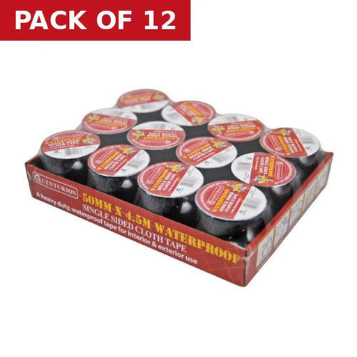 Centurion Heavy Duty Silver Cloth Tape 50mm x 4.5m Roll - Pack of 12