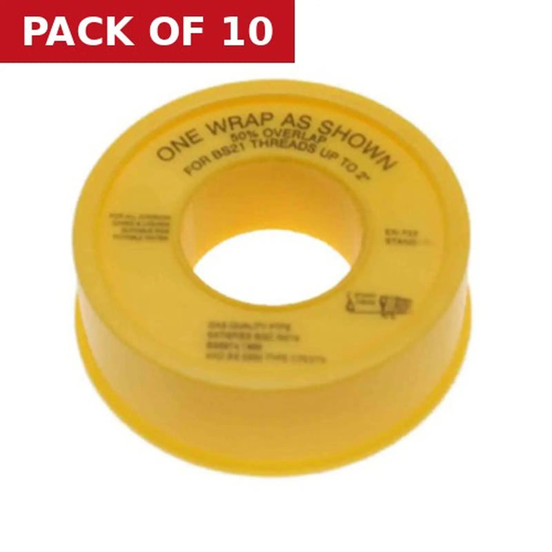 Centurion 12mm x 5m Gas PTFE Tape - Pack of 10