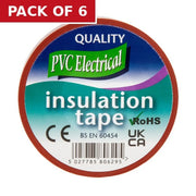 Centurion 19mm x 4.5m Brown PVC Tape - Pack of 6