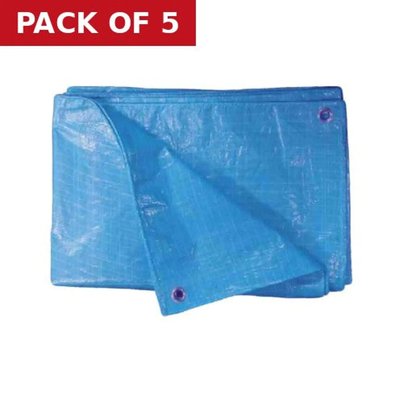 Centurion Heavy Duty Waterproof Tarpaulin - 1.8m x 1.2m (6ft x 4ft) - Pack of 5