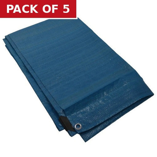 Centurion Heavy Duty Waterproof Tarpaulin - 3.6m x 2.4m (12ft x 8ft) - Pack of 5