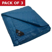 Centurion Heavy Duty Waterproof Tarpaulin - 7.3m x 5.4m (24ft x 18ft) - Pack of 3