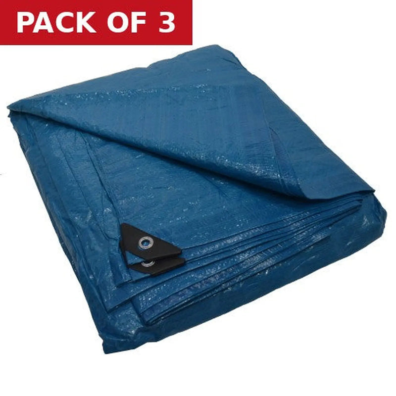 Centurion Heavy Duty Waterproof Tarpaulin - 7.3m x 5.4m (24ft x 18ft) - Pack of 3