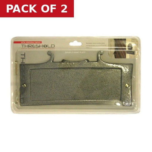 Centurion Pewter Effect Double Name Plate - Pack of 2