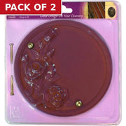 Centurion Dusky Pink Effect Rose Plaque - Pack of 2