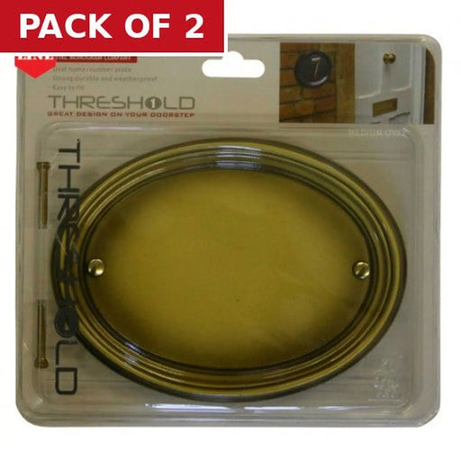 Centurion Medium Bronze Effect Oval Plaque - Pack of 2