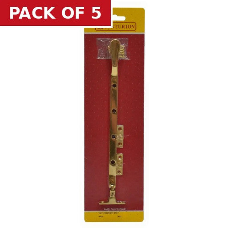 Centurion Solid Brass Spoon Style Casement Stay, 250mm - Pack of 5