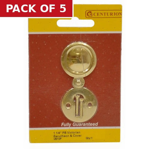 Centurion Solid Brass Escutcheon with Cover, 35mm - Pack of 5