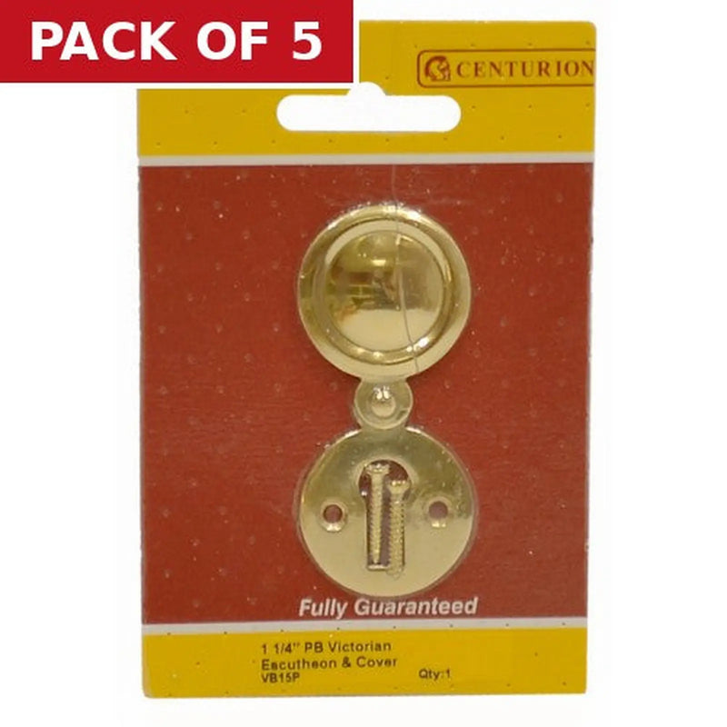 Centurion Solid Brass Escutcheon with Cover, 35mm - Pack of 5