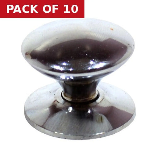 Centurion Victorian Cupboard Knobs, Chrome Plated, 25mm Dia. - Pack of 10