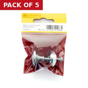 Centurion 25mm (1") CP Victorian Cupboard Knob - Pack of 5