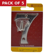Centurion No.7 Chromed Door Numbers and Letters, 75mm - Pack of 5