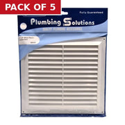 Centurion Plastic Louvre Vent - White - 229 x 229mm - Pack of 5