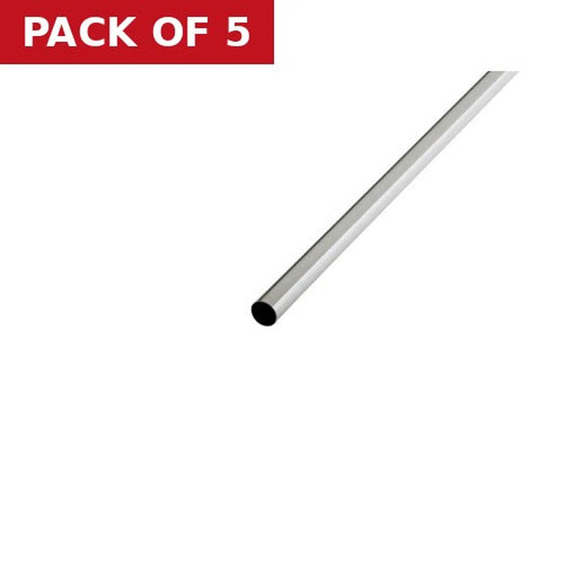 Centurion 25mm Wardrobe & Towel Rail - 900mm - Chrome Plated - Pack of 5