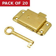 Centurion 50mm x 25mm (2" x 1") EB Wardrobe Locks - Pack of 20
