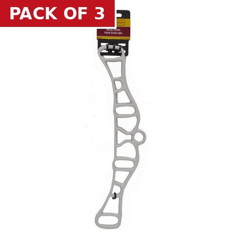 Centurion White Rack Ends 2pk - Pack of 3