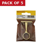 Centurion 19mm (3/4") Wardrobe Centre Supports - Brass - Pack Qty 1 - Pack of 5