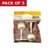 Centurion 19mm (3/4") Wardrobe End Supports - Brass - Pack of 2