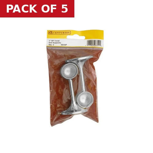 Centurion 19mm (3/4") Towel End Supports - Chrome Plated -  Pack of 2 - Pack of 5