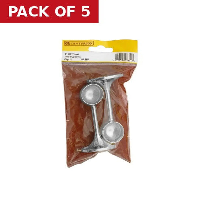 Centurion 25mm (1") Towel End Supports - Chrome Plated - Pack of 2