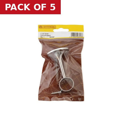 Centurion 19mm (3/4") Towel Centre Supports - Chrome Plated - Pack of 5